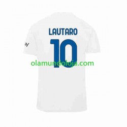 Camisola Inter de Milão Lautaro Martinez 10 Homem Equipamento Segundo 2023-2024 Manga Curta